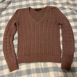 Ralph Lauren Sport cable knit v-neck sweater
